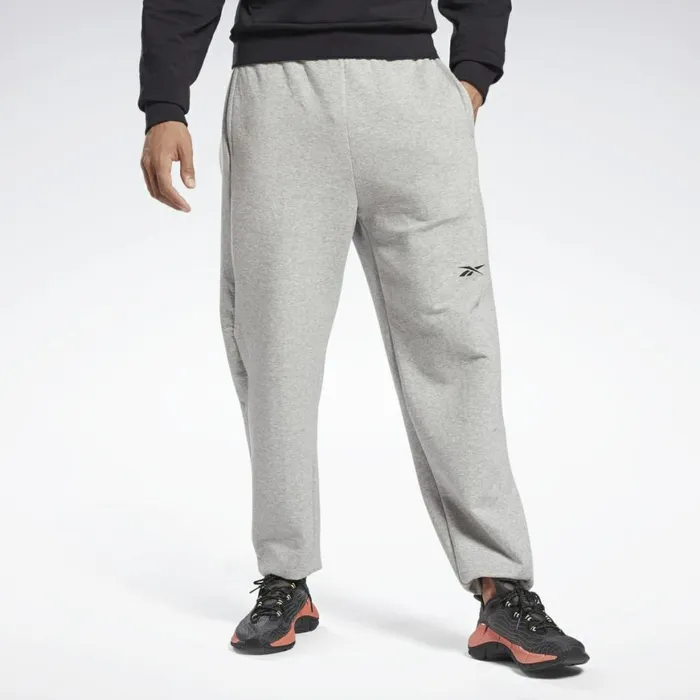 Pants Mens Reebok DreamBlend Cotton Track Pants Medium Grey Heather