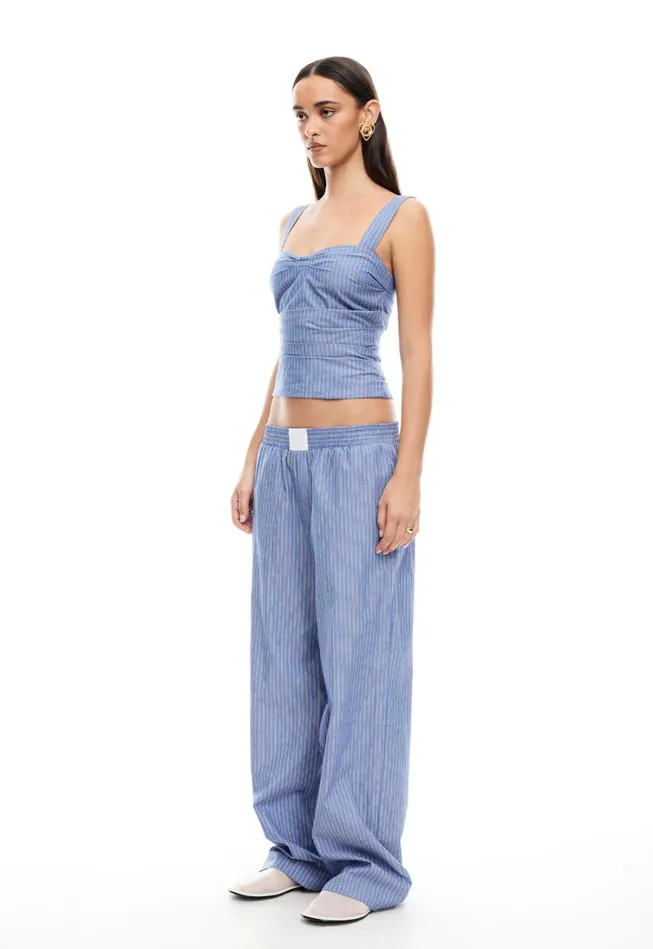 Pants Women Lioness Fashion COBAIN PANT Navy Stripe Pants Women Lioness Fashion COBAIN PANT Navy Stripe