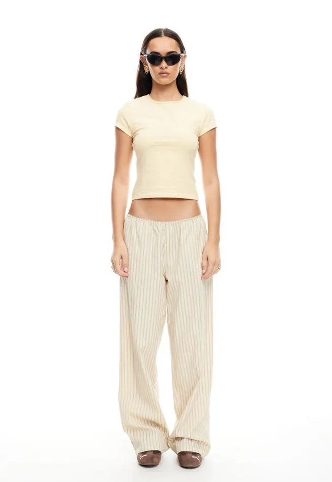 Pants Women Lioness Fashion IN BLOOM PANT Beige Pants Women Lioness Fashion IN BLOOM PANT Beige