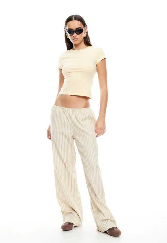 Pants Women Lioness Fashion IN BLOOM PANT Beige Pants Women Lioness Fashion IN BLOOM PANT Beige