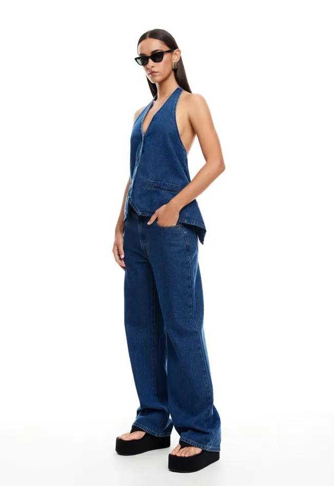 Pants Women Lioness Fashion TOP MODEL JEAN Dark Denim