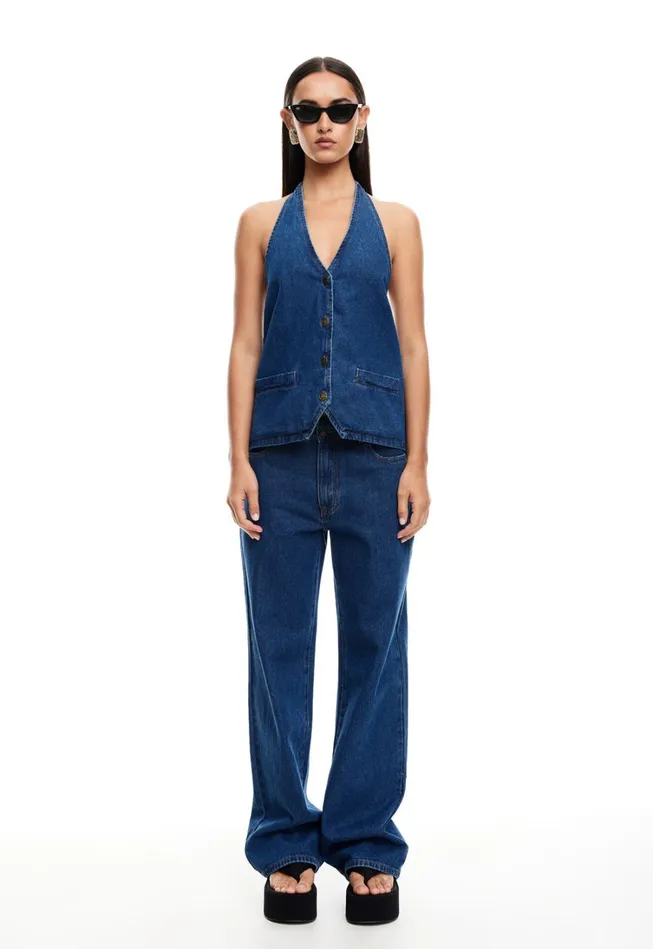 Pants Women Lioness Fashion TOP MODEL JEAN Dark Denim