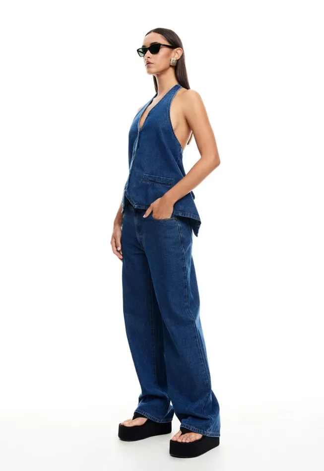 Pants Women Lioness Fashion TOP MODEL JEAN Dark Denim