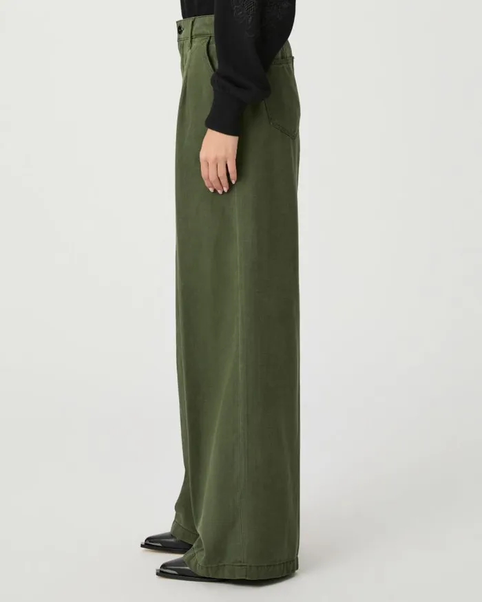 Pants Women PAIGE Aurora Wide Leg Pant 8211 Vintage Forester Green Pants Women PAIGE Aurora Wide Leg Pant 8211 Vintage Forester Green