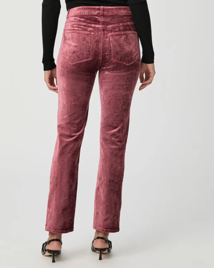 Pants Women PAIGE Cindy Straight Pant 8211 Rose Tea Velvet Pants Women PAIGE Cindy Straight Pant 8211 Rose Tea Velvet