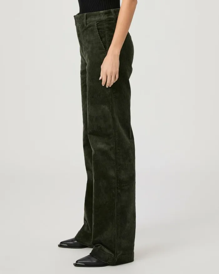 Pants Women PAIGE Danielle Trouser 8211 Dark Fern Green Corduroy Pants Women PAIGE Danielle Trouser 8211 Dark Fern Green Corduroy