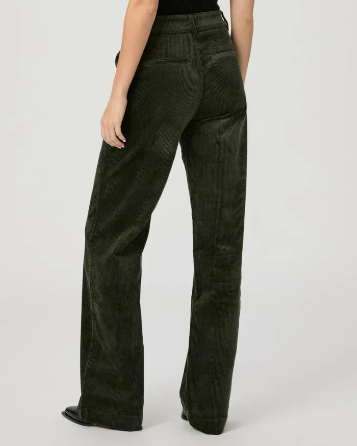 Pants Women PAIGE Danielle Trouser 8211 Dark Fern Green Corduroy Pants Women PAIGE Danielle Trouser 8211 Dark Fern Green Corduroy