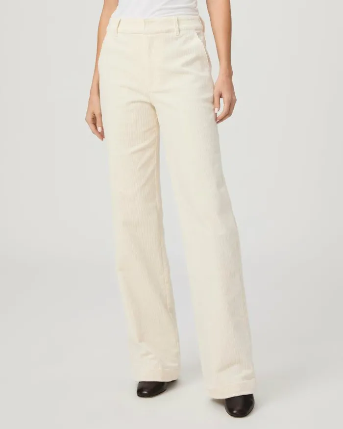 Pants Women PAIGE Danielle Trouser 8211 Ivory Corduroy