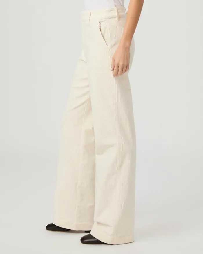 Pants Women PAIGE Danielle Trouser 8211 Ivory Corduroy