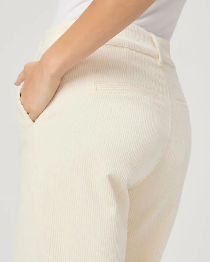 Pants Women PAIGE Danielle Trouser 8211 Ivory Corduroy