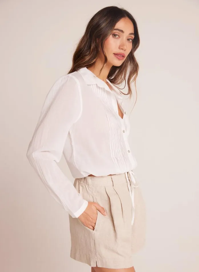 Pintuck Crop Button Down 8211 White Women Bella Dahl Long Sleeve Pintuck Crop Button Down 8211 White Women Bella Dahl Long Sleeve