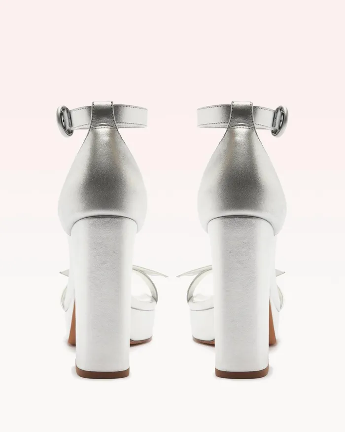 Platform Sandals For Wedding 8211 Clarita Platform Bridal 120 8211 Alexandre Birman Bridal Silver Pearl Women Alexandre Birman Platforms