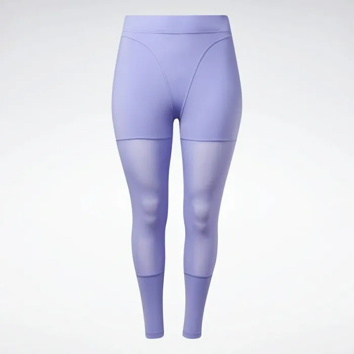 Plus Size 1X4X Womens Reebok Cardi B Mesh HighRise Leggings Plus Size Hyper Purple