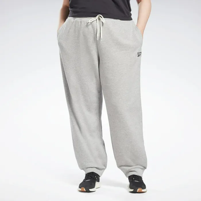 Plus Size 1X4X Womens Reebok Identity French Terry Pants Plus Size Medium Grey Heather Plus Size 1X4X Womens Reebok Identity French Terry Pants Plus Size Medium Grey Heather