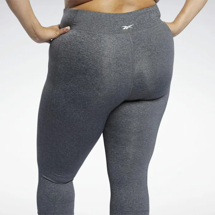Plus Size 1X4X Womens Reebok Lux 34 Length 2 Leggings Dark Grey Heather