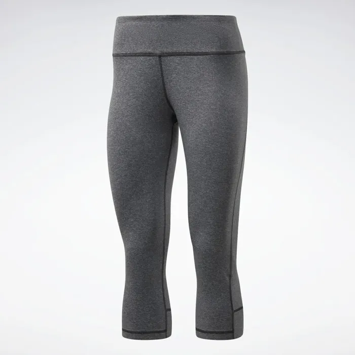 Plus Size 1X4X Womens Reebok Lux 34 Length 2 Leggings Dark Grey Heather