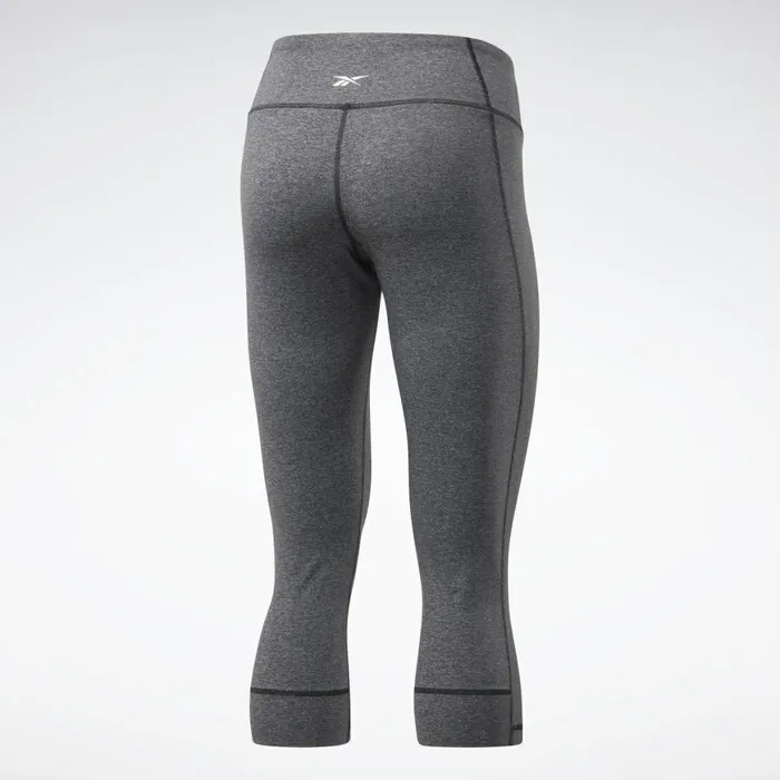 Plus Size 1X4X Womens Reebok Lux 34 Length 2 Leggings Dark Grey Heather