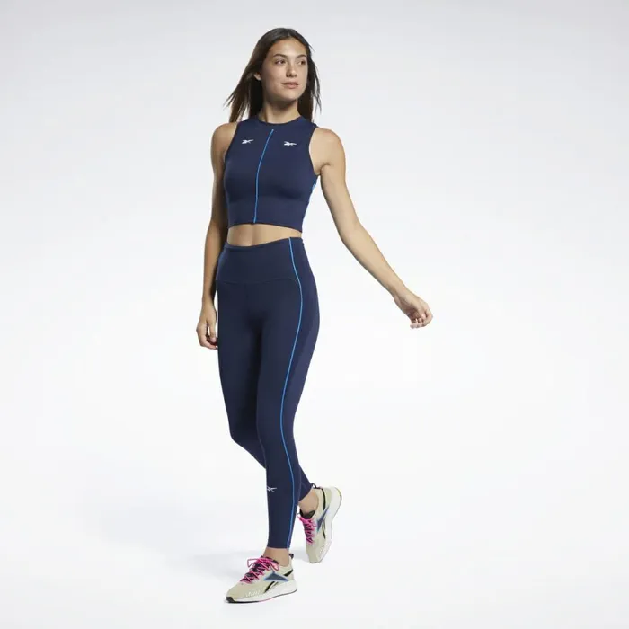 Plus Size 1X4X Womens Reebok Studio Lux Perform Leggings Vector Navy