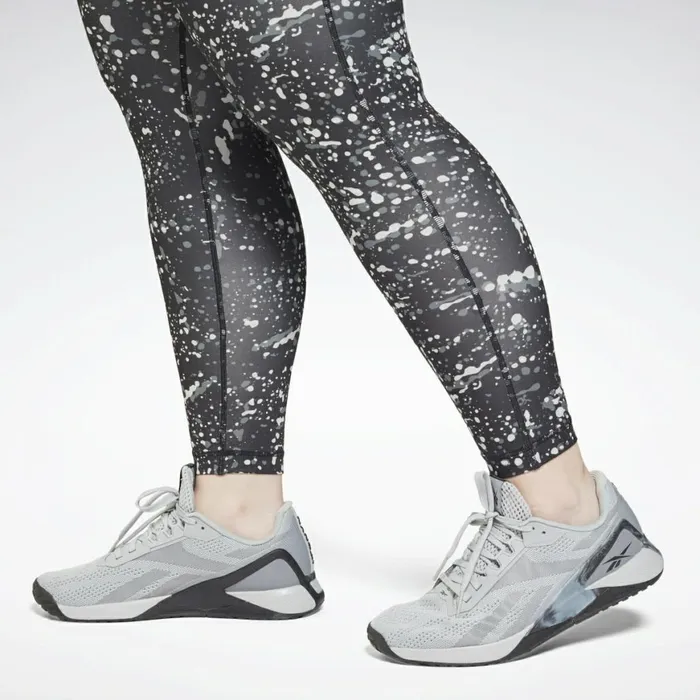 Plus Size 1X4X Womens Reebok Workout Ready Printed Leggings Plus Size Black
