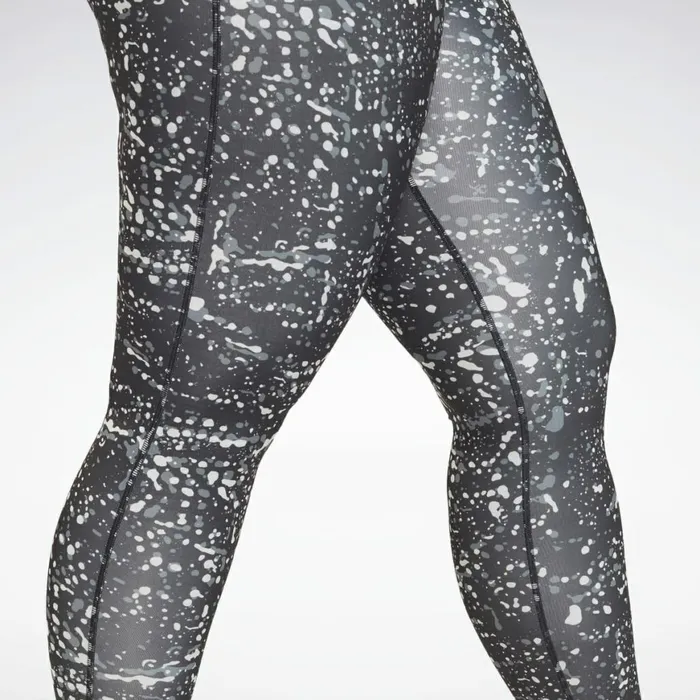 Plus Size 1X4X Womens Reebok Workout Ready Printed Leggings Plus Size Black