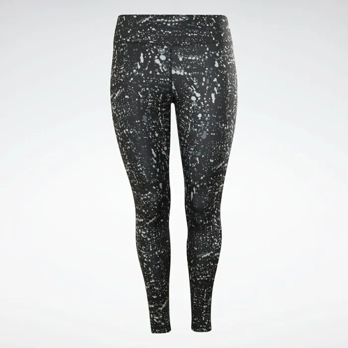 Plus Size 1X4X Womens Reebok Workout Ready Printed Leggings Plus Size Black