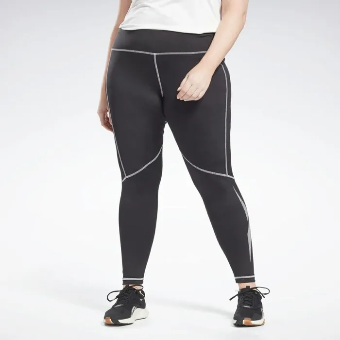 Plus Size 1X4X Womens Reebok Workout Ready Vector Leggings Plus Size Black