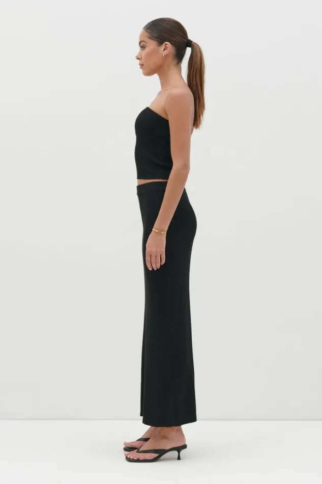 Pretty Lavish Bottoms Women Reese Midaxi Knit Skirt Black