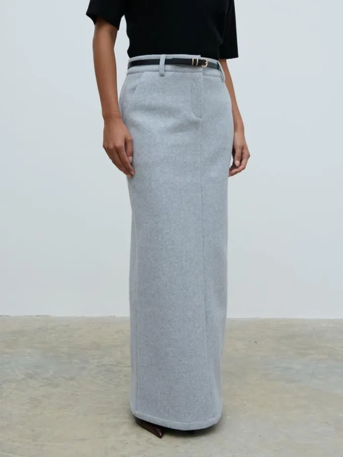 Pretty Lavish Bottoms Women Rudy Tailored Skirt Grey