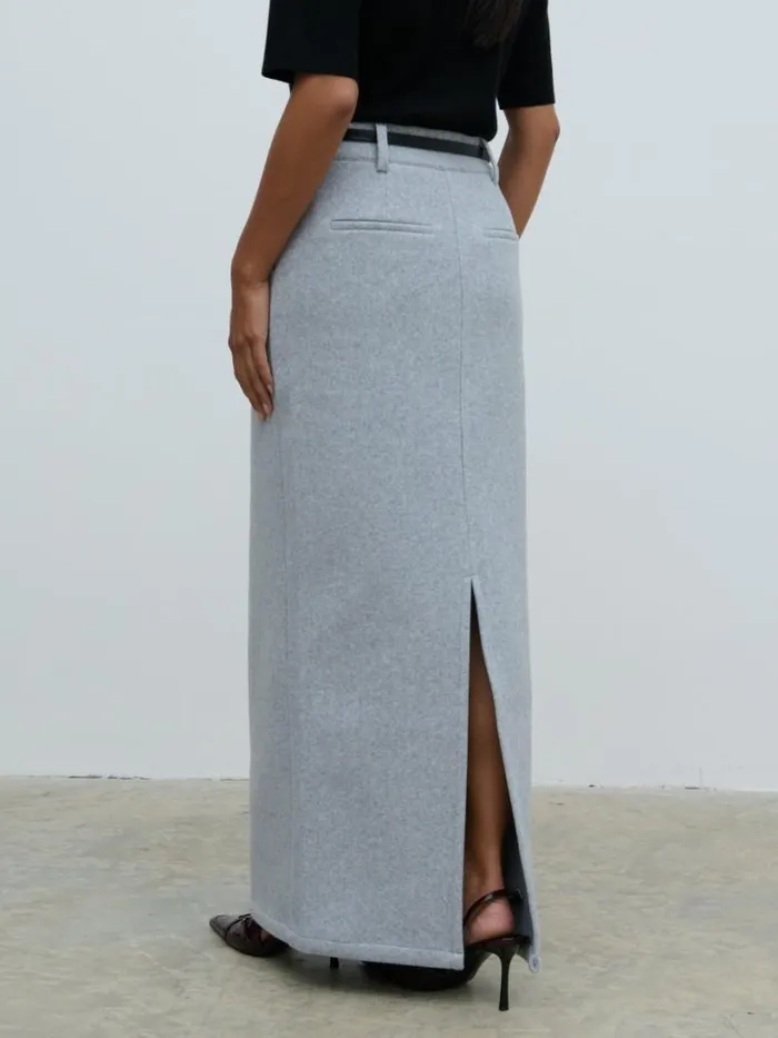 Pretty Lavish Bottoms Women Rudy Tailored Skirt Grey