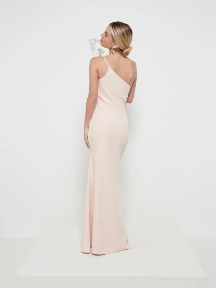 Pretty Lavish Bridesmaid Dresses Women Amelia Crepe Maxi Bridesmaid Dress Blush