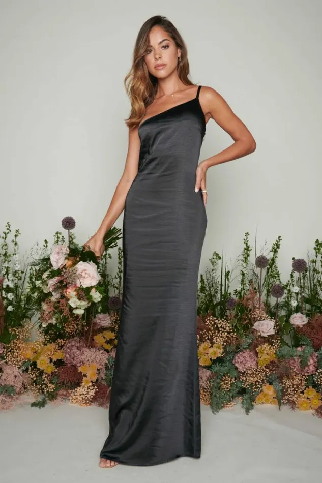 Pretty Lavish Bridesmaid Dresses Women Amelia Maxi Bridesmaid Dress Black