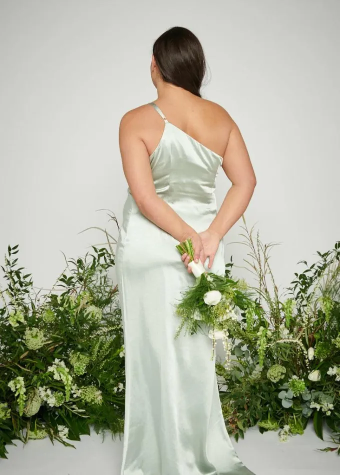 Pretty Lavish Bridesmaid Dresses Women Amelia Maxi Bridesmaid Dress Curve Sage