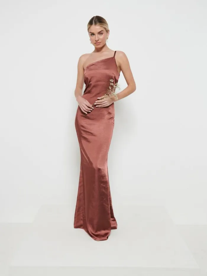 Pretty Lavish Bridesmaid Dresses Women Amelia Maxi Bridesmaid Dress Matte Mahogany Pretty Lavish Bridesmaid Dresses Women Amelia Maxi Bridesmaid Dress Matte Mahogany