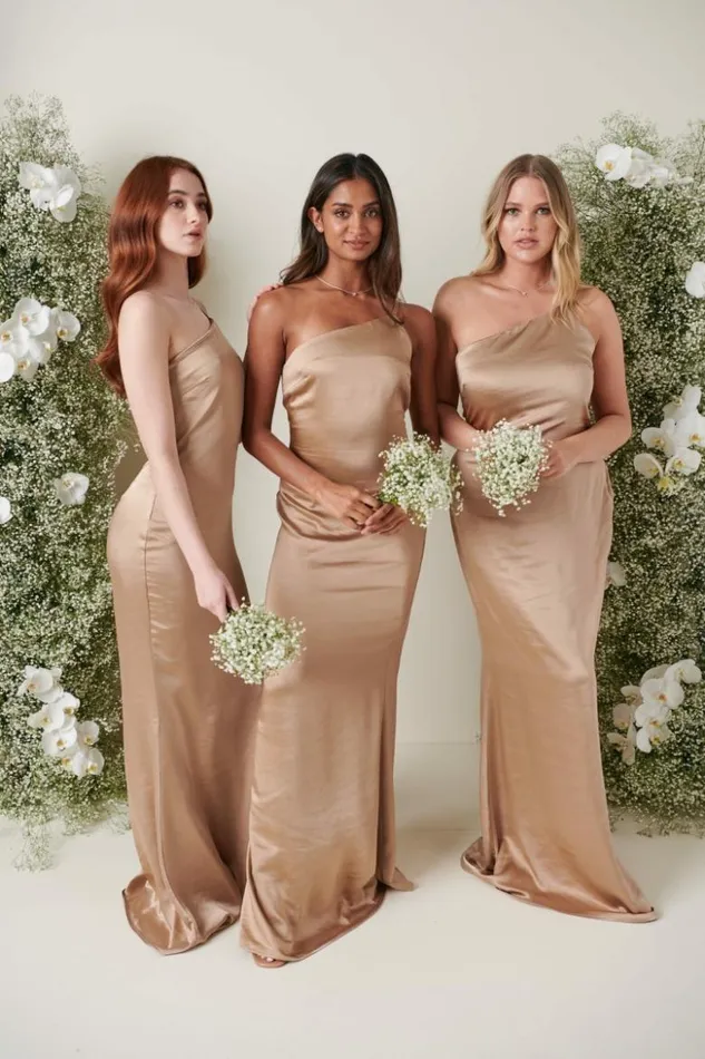 Pretty Lavish Bridesmaid Dresses Women Amelia Maxi Bridesmaid Dress Mocha