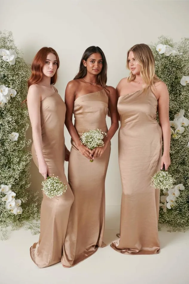 Pretty Lavish Bridesmaid Dresses Women Amelia Maxi Bridesmaid Dress Mocha