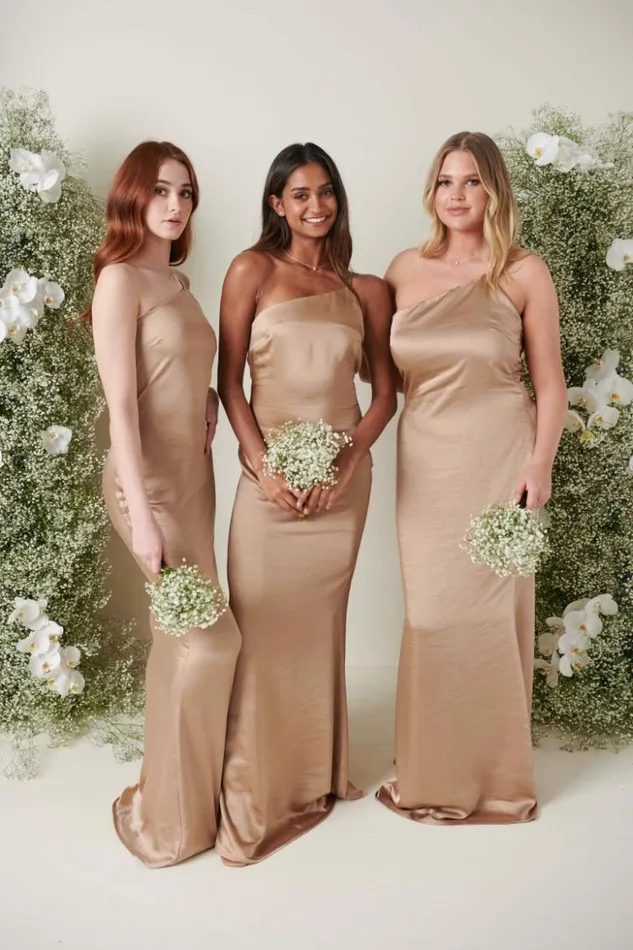 Pretty Lavish Bridesmaid Dresses Women Amelia Maxi Bridesmaid Dress Mocha