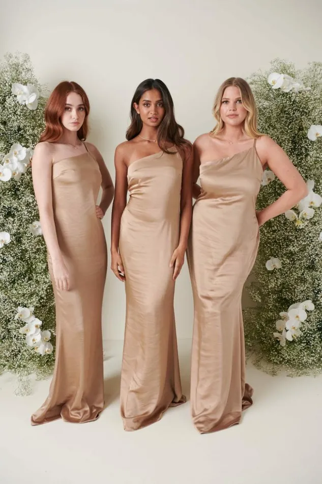Pretty Lavish Bridesmaid Dresses Women Amelia Maxi Bridesmaid Dress Mocha