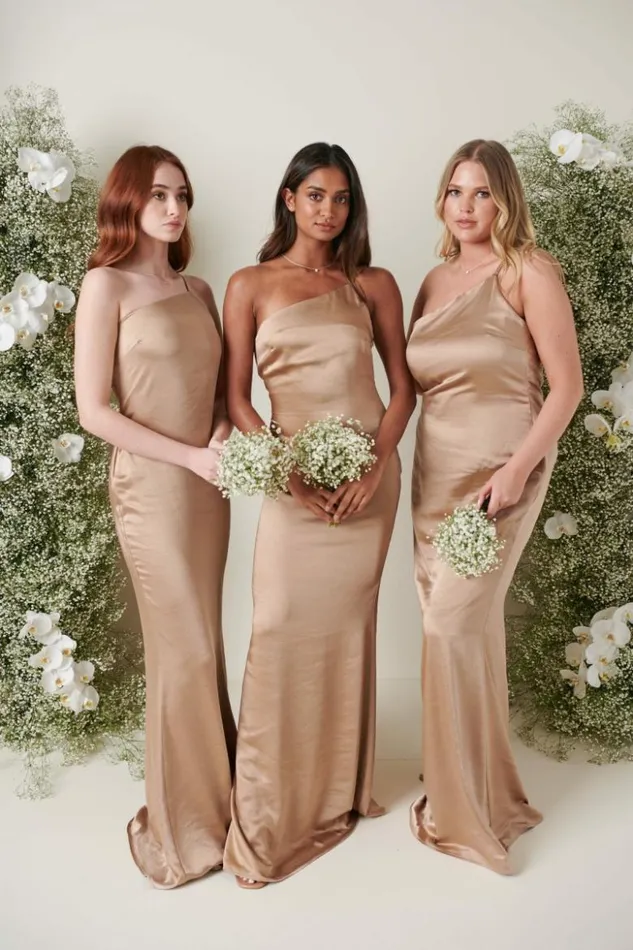 Pretty Lavish Bridesmaid Dresses Women Amelia Maxi Bridesmaid Dress Mocha