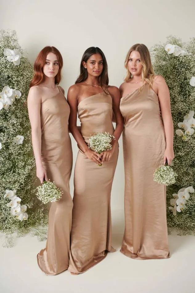 Pretty Lavish Bridesmaid Dresses Women Amelia Maxi Bridesmaid Dress Mocha