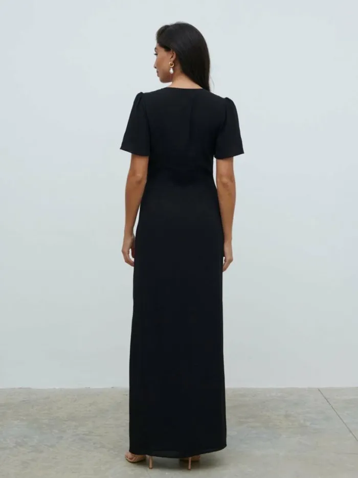 Pretty Lavish Bridesmaid Dresses Women Edie Chiffon Maxi Bridesmaid Dress Black