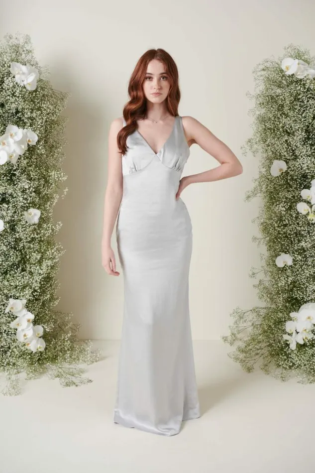 Pretty Lavish Bridesmaid Dresses Women Esmee Maxi Bridesmaid Dress Silver
