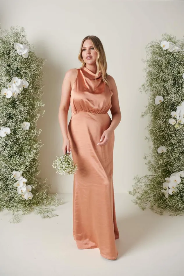 Pretty Lavish Bridesmaid Dresses Women Farrah Maxi Bridesmaid Dress Matte Cinnamon Pretty Lavish Bridesmaid Dresses Women Farrah Maxi Bridesmaid Dress Matte Cinnamon