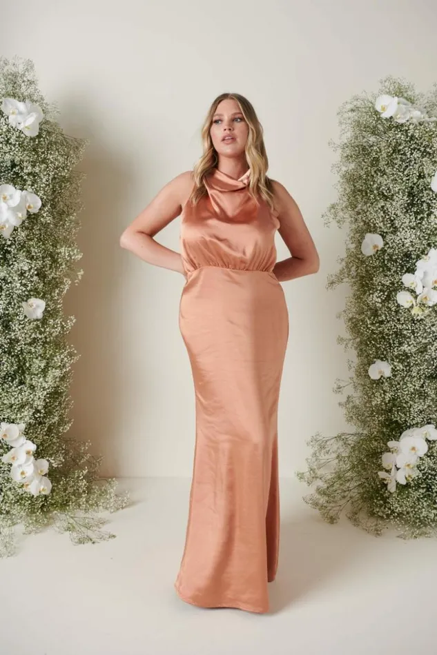 Pretty Lavish Bridesmaid Dresses Women Farrah Maxi Bridesmaid Dress Matte Cinnamon Pretty Lavish Bridesmaid Dresses Women Farrah Maxi Bridesmaid Dress Matte Cinnamon