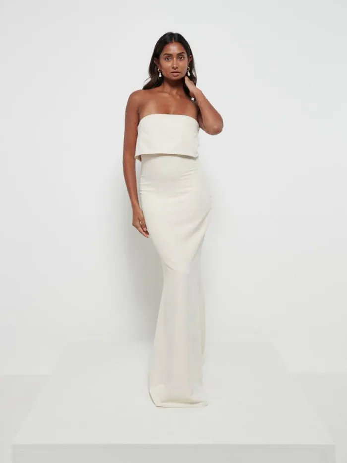 Pretty Lavish Bridesmaid Dresses Women Julia Crepe Maxi Bridesmaid Dress Champagne Pretty Lavish Bridesmaid Dresses Women Julia Crepe Maxi Bridesmaid Dress Champagne