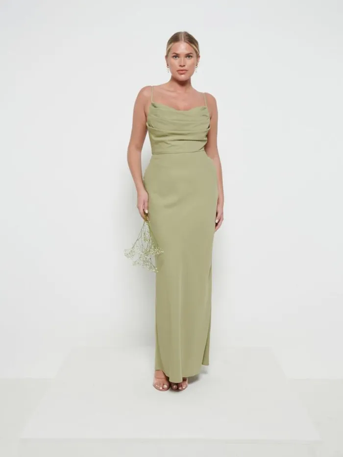 Pretty Lavish Bridesmaid Dresses Women Keisha Cowl Neck Maxi Bridesmaid Dress Olive Pretty Lavish Bridesmaid Dresses Women Keisha Cowl Neck Maxi Bridesmaid Dress Olive