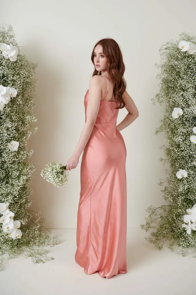 Pretty Lavish Bridesmaid Dresses Women Keisha Maxi Bridesmaid Dress Apricot Pink