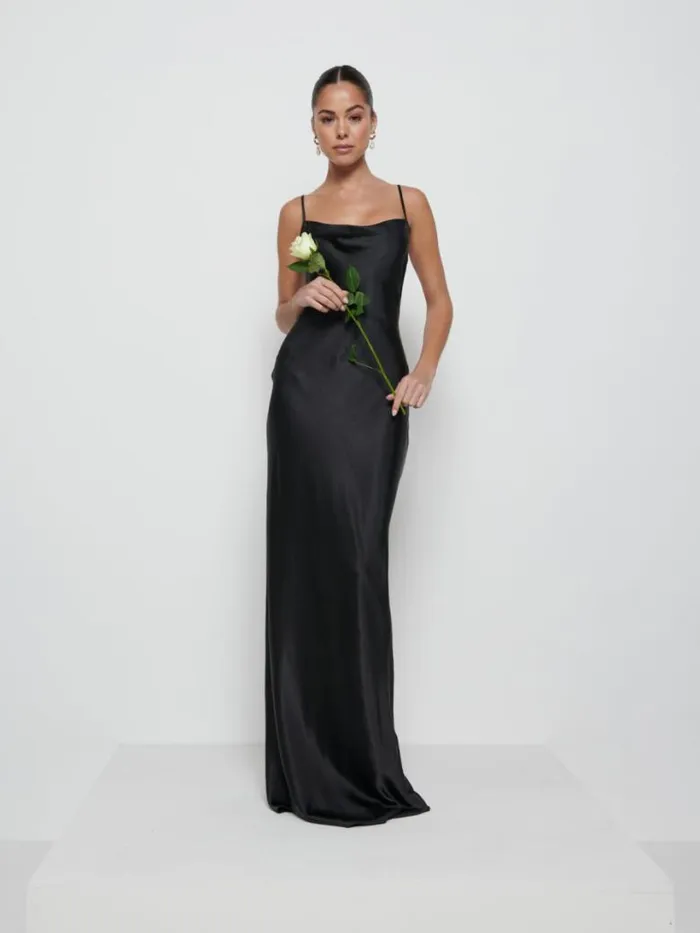Pretty Lavish Bridesmaid Dresses Women Keisha Maxi Bridesmaid Dress Black