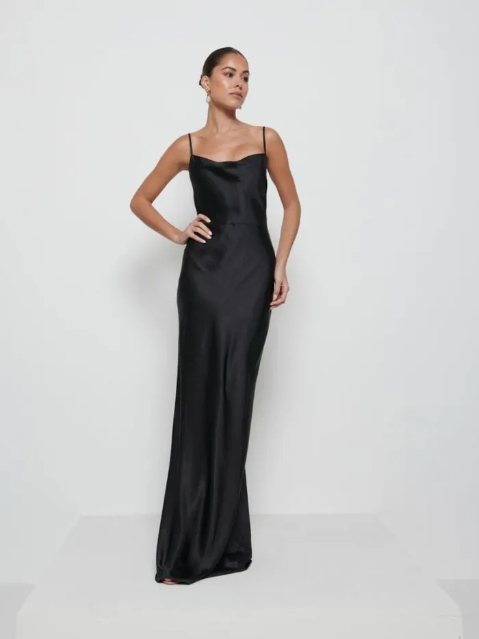 Pretty Lavish Bridesmaid Dresses Women Keisha Maxi Bridesmaid Dress Black
