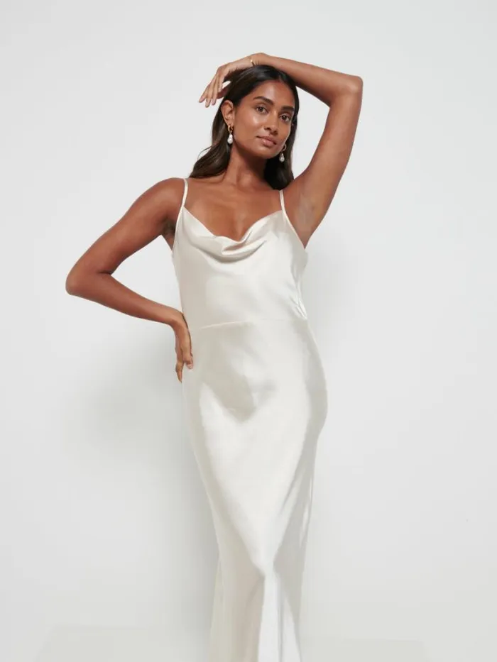 Pretty Lavish Bridesmaid Dresses Women Keisha Maxi Bridesmaid Dress Champagne
