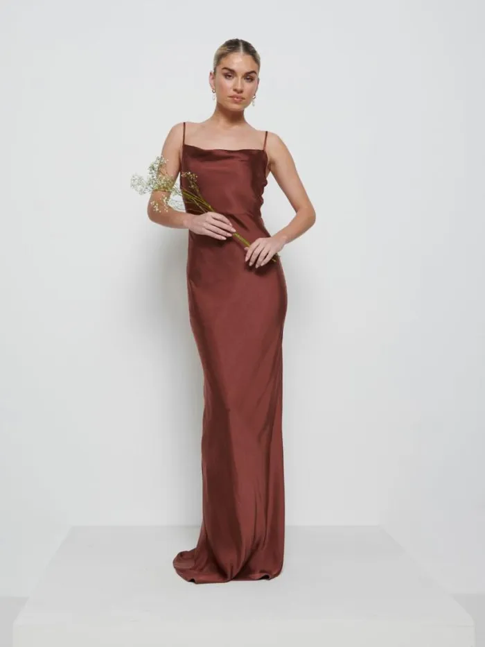 Pretty Lavish Bridesmaid Dresses Women Keisha Maxi Bridesmaid Dress Matte Mahogany Pretty Lavish Bridesmaid Dresses Women Keisha Maxi Bridesmaid Dress Matte Mahogany